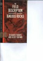 Richard Thorpe - The Field Description of Igneous Rocks [PDF]