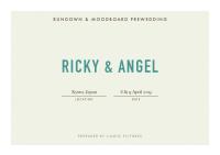 Ricky & Angel - Prewedding Rundown