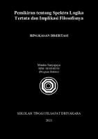 Ringkasan Disertasi Sdr. Martin Suryajaya [PDF]