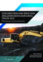 RKAB Eksplorasi 2022 CV. Jaya Jati 11,9 Ha