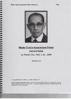 Robert Chu - Master Tung's Acupuncture Primar Lecture Notes [PDF]