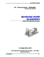 Rotating Pump Alignment