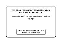 RPP Bahasa Arab MTs Kelas 8 Semester 2