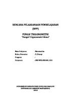 RPP Matematika Kelas X Fungsi Trigonometri SInus