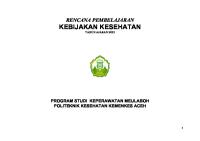 RPS & RPP Kebijakan Kesehatan 21-22 [PDF]