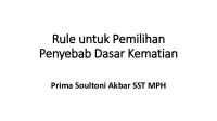 Rule Untuk Pemilihan Penyebab Dasar Kematian