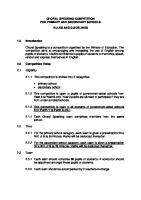 Rules and Regulations - Choral Speaking Competition