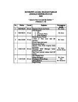 Rundown Acara Ibadah Paskah 2019 New