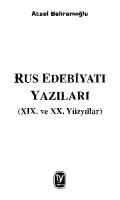 Rus Edebiyatı Yazıları [Hardcover ed.]
 9789944610