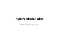 Rute Pemberian Obat