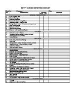 Safety Harness Inspection Checklist