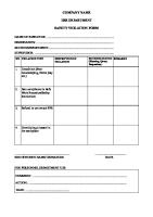 Safety Violation Form [PDF]