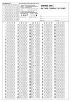 Sample Answer Sheet For CS Exam PDF