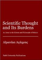 Scientific Thought and Its Burdens: An Essay in The History and Philosophy of Science