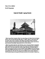 Sejarah Masjid Agung Demak