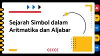 Sejarah Simbol Dalam Aritmatika Dan Aljabar