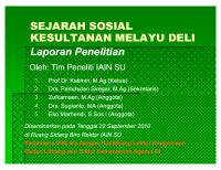 Sejarah Sosial Kesultanan Melayu Deli