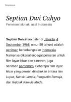 Septian Dwi Cahyo - Wikipedia Bahasa Indonesia, Ensiklopedia Bebas