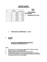 Sertifikat Kalibrasi Termometer - Tugas