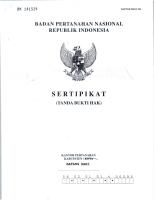 Sertifikat Tanah Gedung Kantor [PDF]