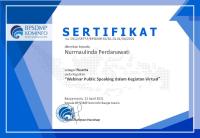 Sertifikat Webinar Nurmaulinda Perdanawati