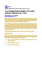 Setting Modem Mobily ZTE