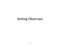 Setting Observasi