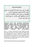 Shalawat Nariyah Dan Shalawat Munjiat [PDF]