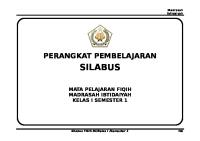 Silabus Fiqih Kelas 1 SMT 1