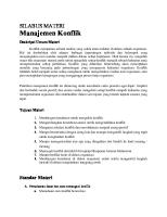 Silabus Materi Manajemen Konflik [PDF]