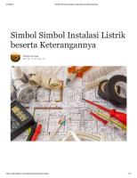 Simbol Simbol Instalasi Listrik Beserta Keterangannya