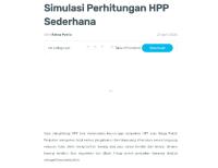 Simulasi Perhitungan HPP Sederhana [PDF]