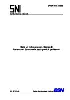 SNI 01-2332.2-2006 Uji Mikrobiologi Salmonella