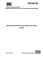 SNI-03-4804-1998 - Metode Pengujian Berat Isi Dan Rongga Udara Dalam Agregat [PDF]