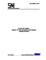 SNI-Air Dan Air Limbah - Bagian 13 [PDF]