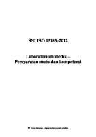 SNI ISO 15189 2012 PT. Galore Indonesia [PDF]