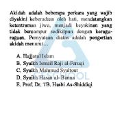 Soal Akidah Akhlak Kelas X Ipk Geschool [PDF]