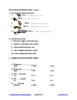 Soal Bahasa Inggris SD 2 Animal [PDF]