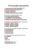 Soal Dan Jawaban Massa Praaksara [PDF]