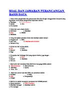 Soal Dan Jawaban Perancangan Basis Data