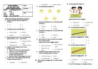 Soal Dan Kunci Jawaban PAT Kelas 1 Tema 8