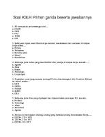 Soal K3LH Pilihan Ganda Beserta Jawabannya