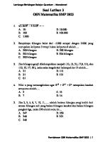 Soal Latihan 3 OSN Matematika SMP 2023 [PDF]