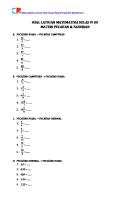 Soal Latihan Matematika Kelas Iv SD Materi Pecahan Dan Taksiran