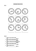 Soal Latihan Telling The Time