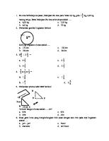 Soal Matematika Try Out Kelas 6