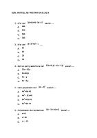 Soal Matrikulasi Matematika Kelas X