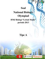 Soal National Biology Olympiad