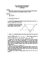 Soal Olimpiade Matematika Seleksi Tingkat Propinsi Tahun