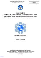 Soal OSK Kebumian SMA 2019 PDF